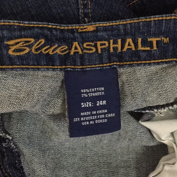 Blue Asphalt Sz 24R Denim Jeans Dark Wash - Picture 5 of 5